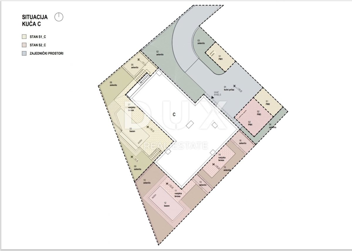 RIJEKA, KOSTRENA - ekskluzivno dupleks stanovanje 147m2 novogradnja s čudovitim pogledom na morje in bazen + vrt 151,75m2 - S1-C