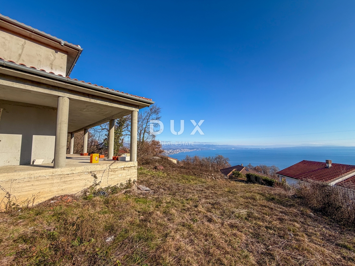 OPATIJA, BREGI - Idealna vila v bližini Opatije, skoraj dokončana, pogled na morje in čudovit vrt