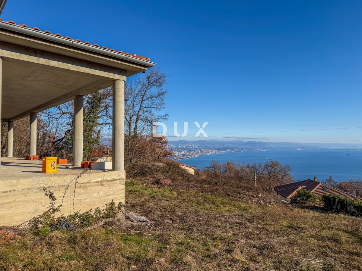 OPATIJA, BREGI - Idealna vila v bližini Opatije, skoraj dokončana, pogled na morje in čudovit vrt
