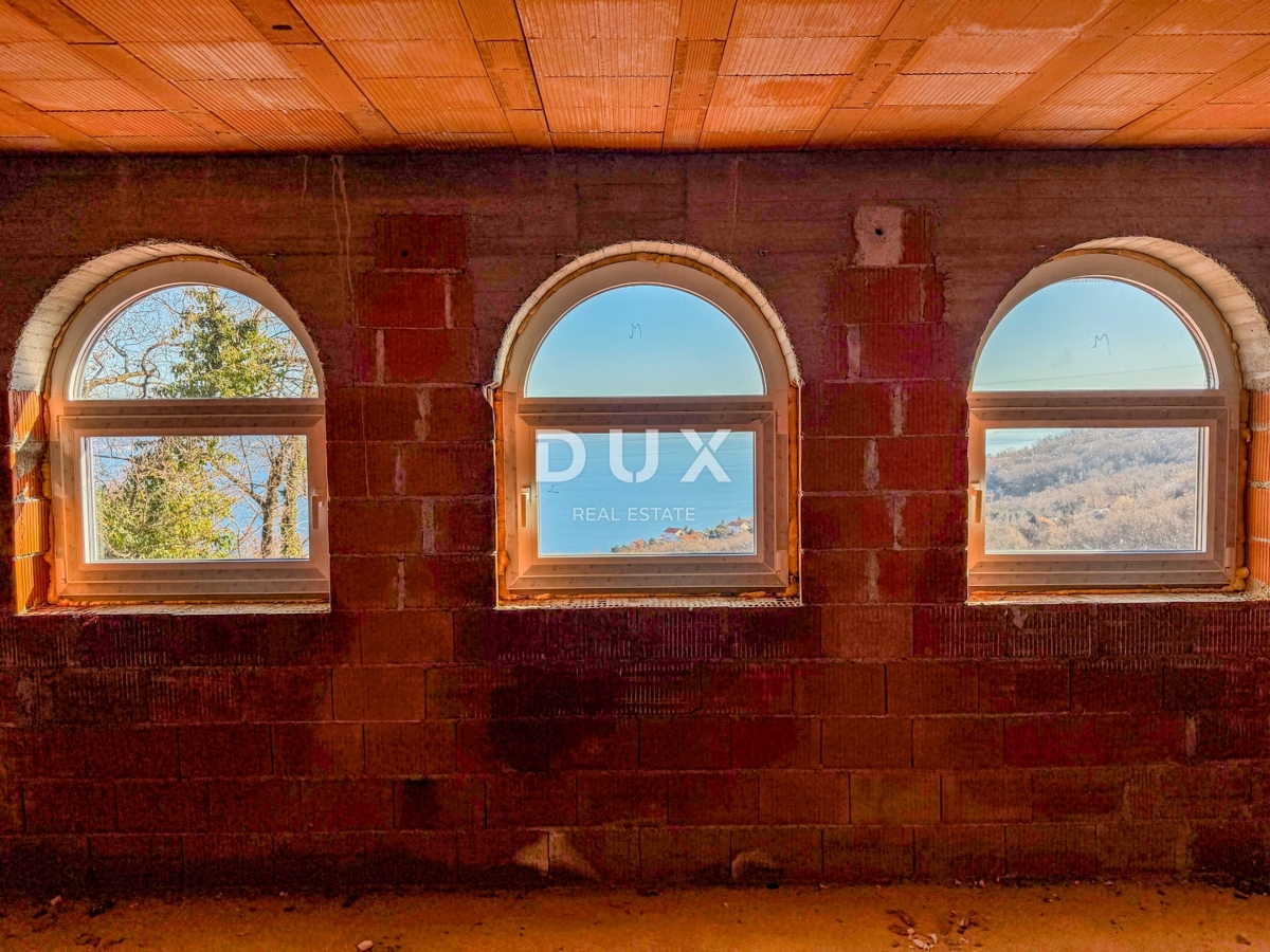 OPATIJA, BREGI - Idealna vila v bližini Opatije, skoraj dokončana, pogled na morje in čudovit vrt