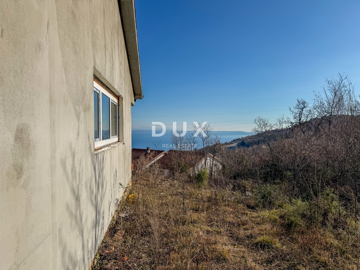 OPATIJA, BREGI - Idealna vila v bližini Opatije, skoraj dokončana, pogled na morje in čudovit vrt