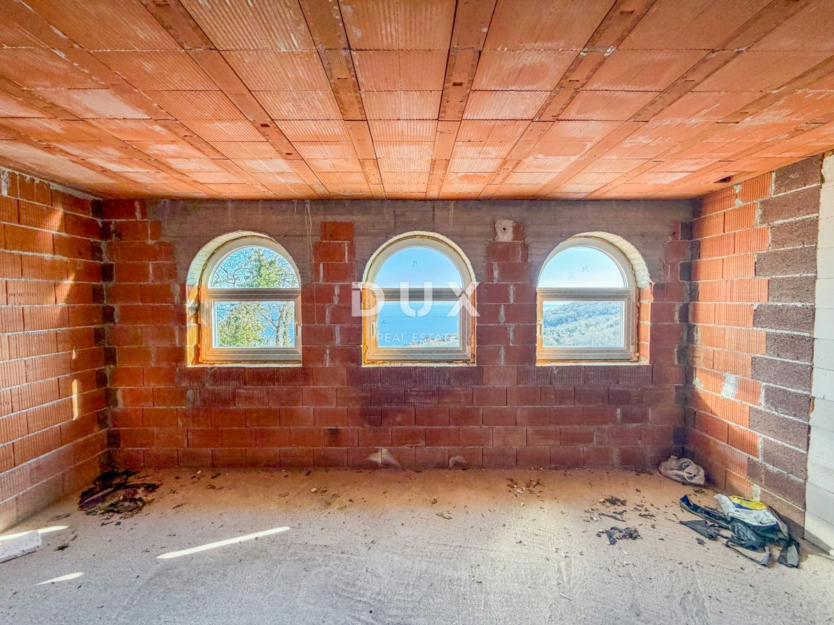 OPATIJA, BREGI - Idealna vila v bližini Opatije, skoraj dokončana, pogled na morje in čudovit vrt