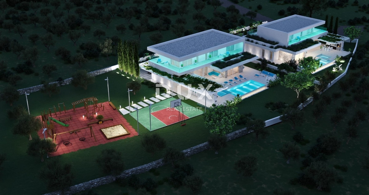 ISTRA, POREČ - Luksuzna moderna vila z bazenom in garažo pred zeleno površino