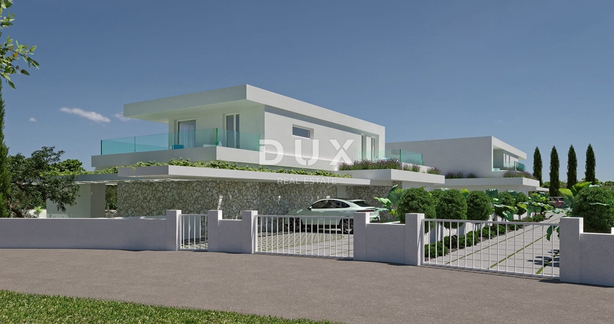 ISTRA, POREČ - Luksuzna moderna vila z bazenom in garažo pred zeleno površino