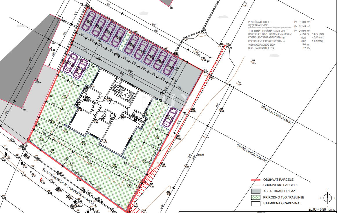 Zemljišče Medulin, 1.000m2