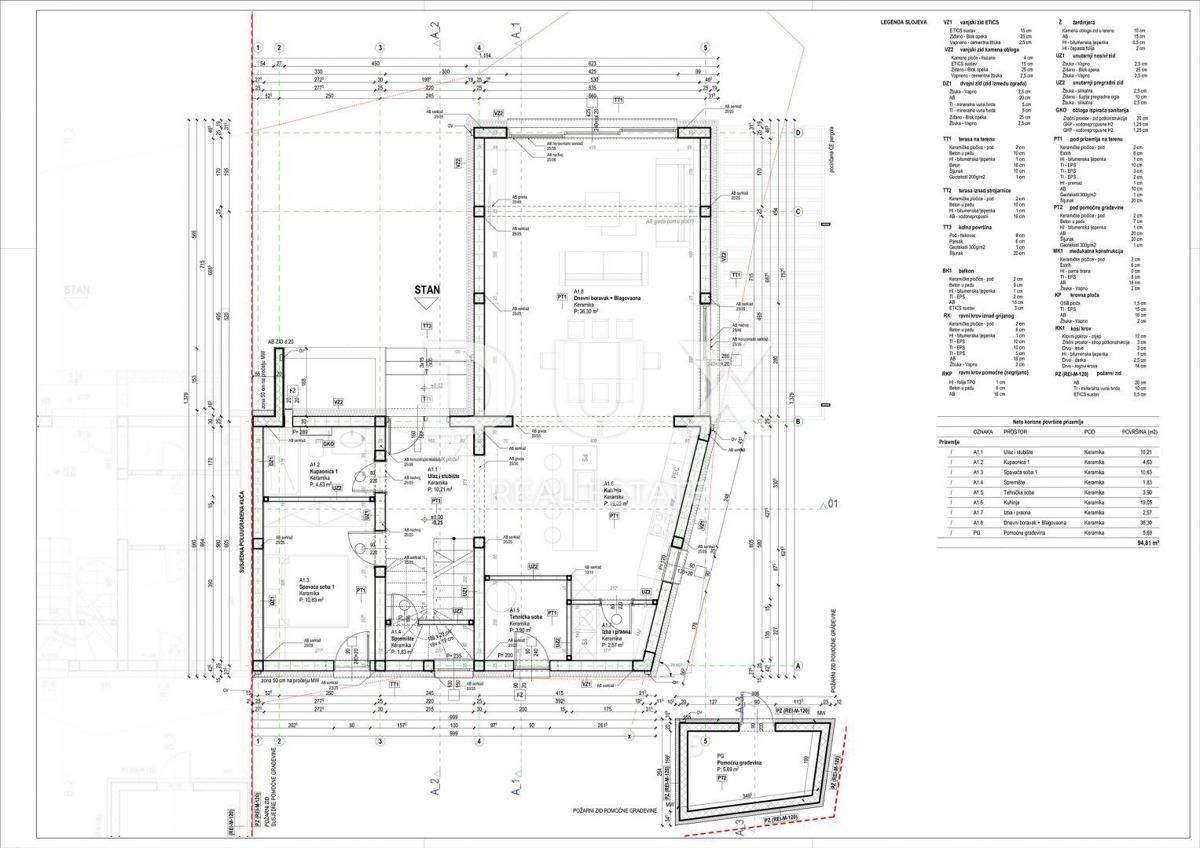 OTOK KRK, VRBNIK - Hiša dvojček s pogledom na morje