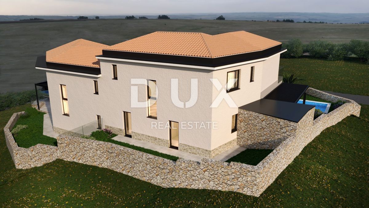 OTOK KRK, VRBNIK - Hiša dvojček s pogledom na morje