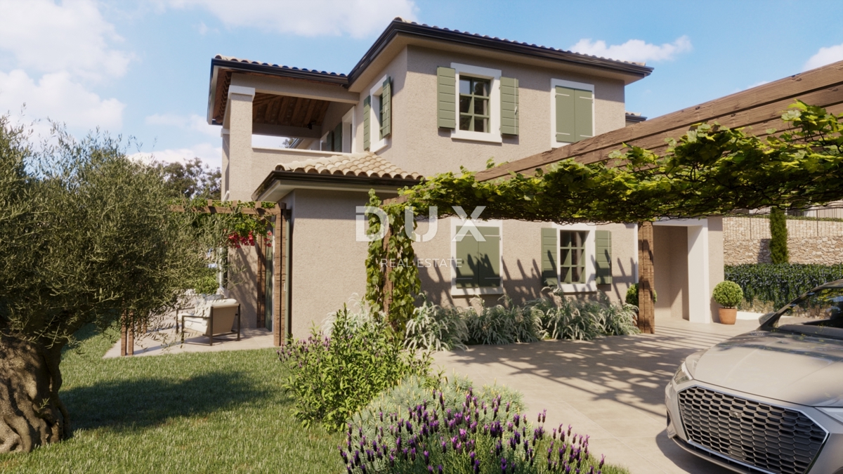 OTOK KRK, DOBRINJ - Nova vila z bazenom, lesenimi pergolami in mediteranskim vrtom