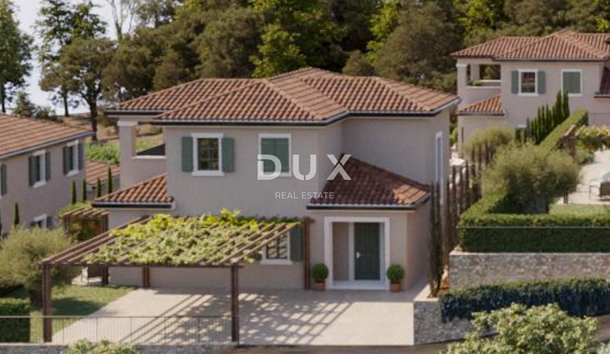 OTOK KRK, DOBRINJ - Nova vila z bazenom, lesenimi pergolami in mediteranskim vrtom