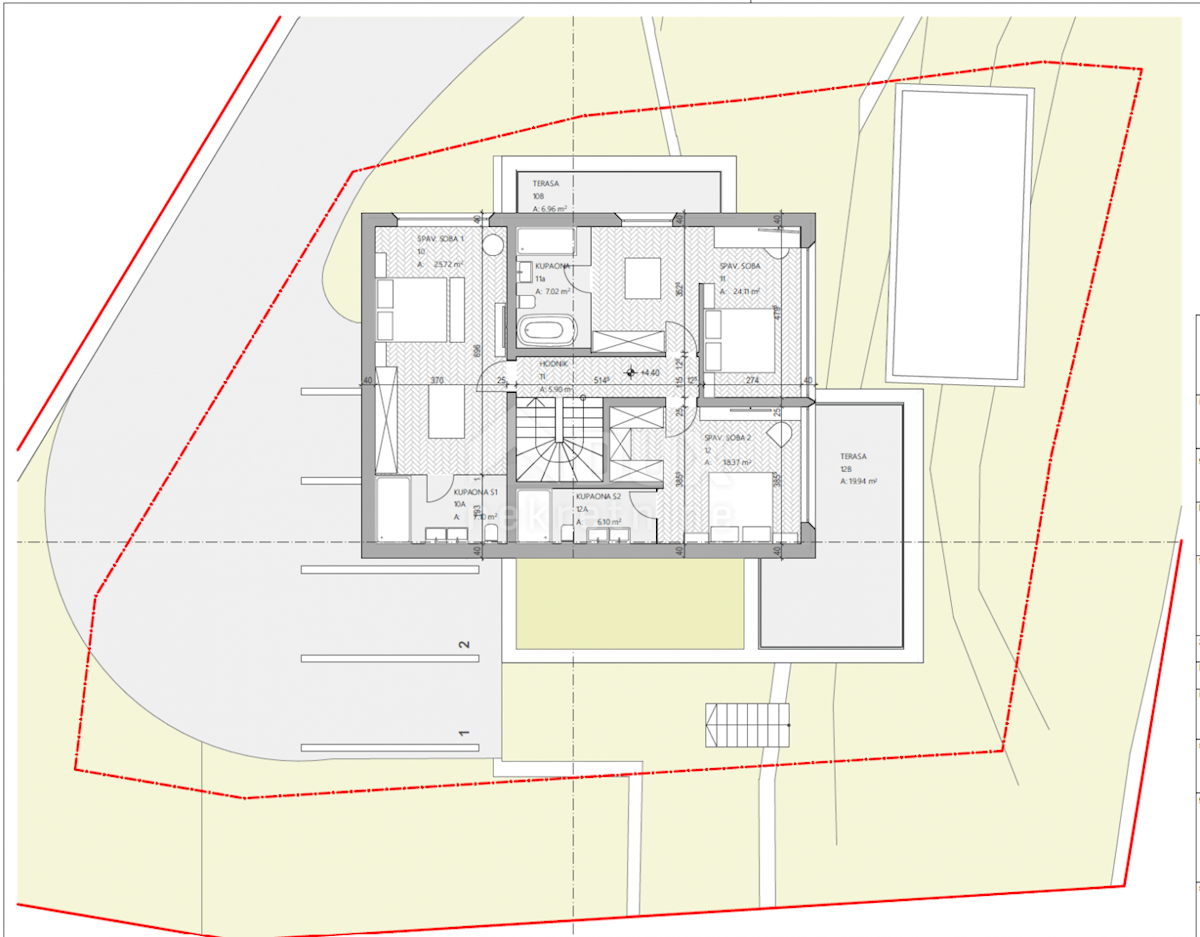 OPATIJA, CENTER - 3 zemljišča za gradnjo 3 vil z bazenom z gradbenim dovoljenjem, center Opatije