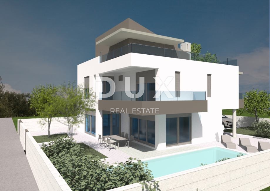 ZADAR, ZATON - Luksuzna hiša z bazenom, pogledom na morje in le 200 m od plaže