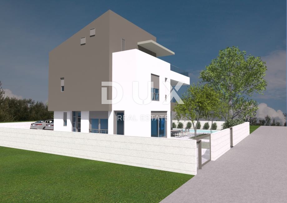 ZADAR, ZATON - Luksuzna hiša z bazenom, pogledom na morje in le 200 m od plaže