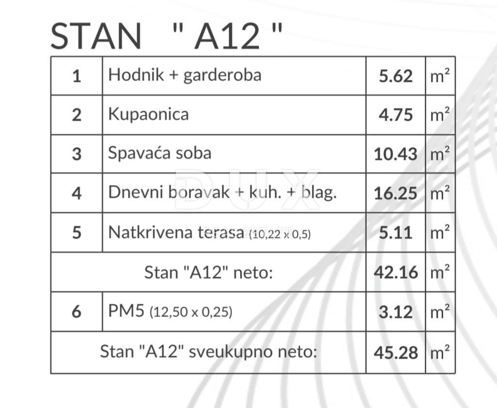 Stanovanje Šikići, Pula, 53,46m2