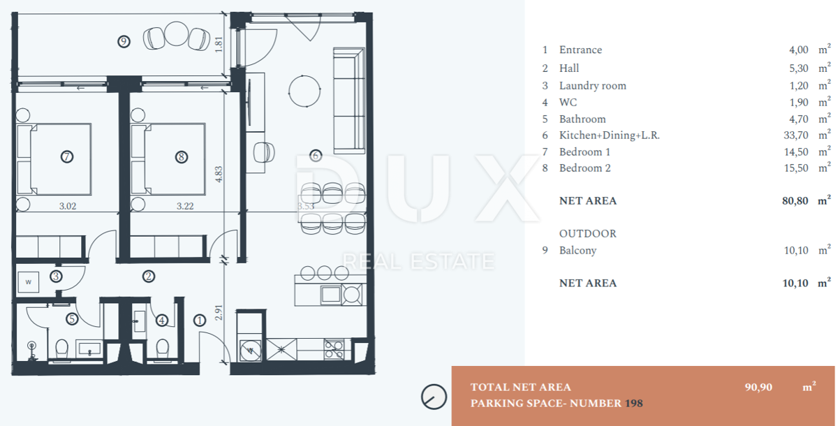 Stanovanje Savudrija, Umag, 103,60m2