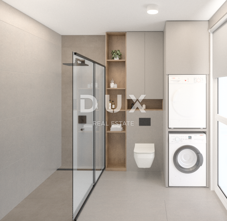 OTOK PAG, ŠIMUNI - moderen penthouse v vrhunski novogradnji, pogled na morje, strešna terasa