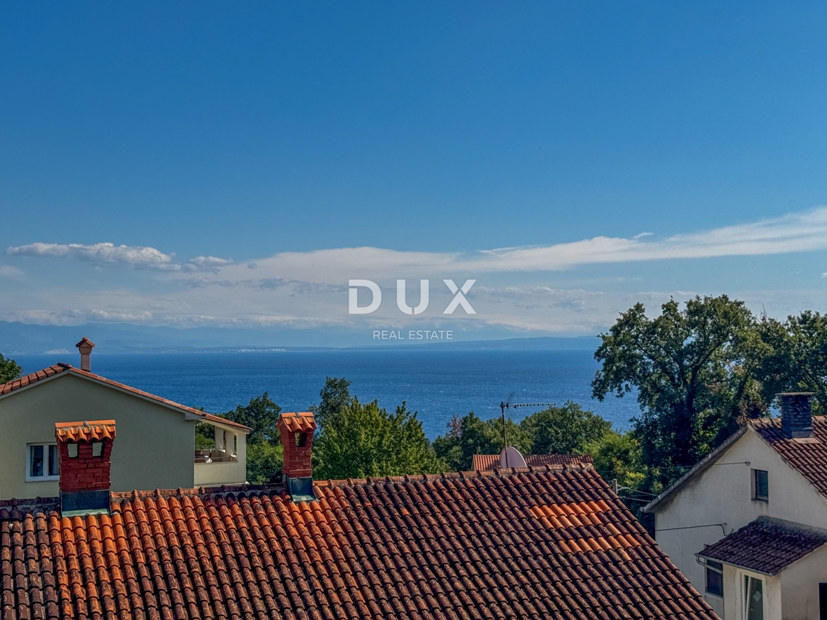 OPATIJA, OPRIĆ - hiša s prostornim vrtom velikosti 2.437 m², na mirni lokaciji, s pogledom na morje