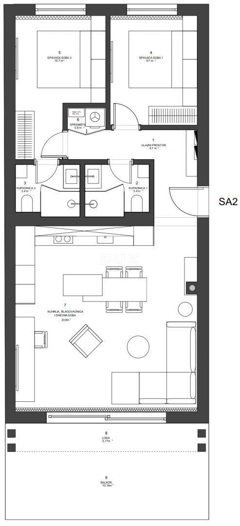 ZADAR, ZATON - Apartma s pogledom na morje 95 metrov od morja! SA2