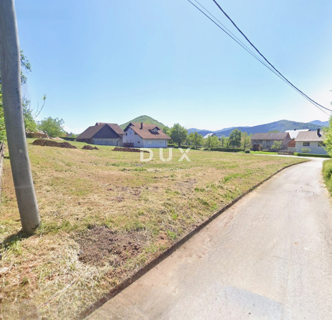 LIKA, OTOČAC, PROZOR - zazidljivo zemljišče 2000m2 v bližini reke Gacke za gradnjo stanovanjskih blokov - stanovanja / družinske hiše / hiše za najem z bazenom 