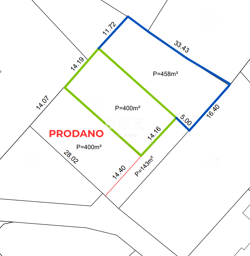 ZADAR, PRIDRAGA - Gradbeno zemljišče s čudovitim razgledom na Velebit! 458 m2