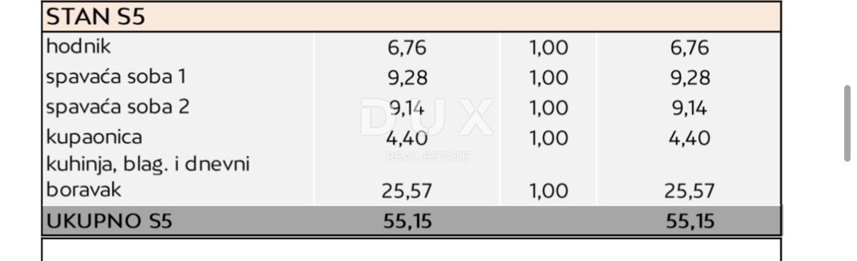 ZADAR, BIBINJE - Dvosobno stanovanje s strešno teraso na atraktivni lokaciji S5