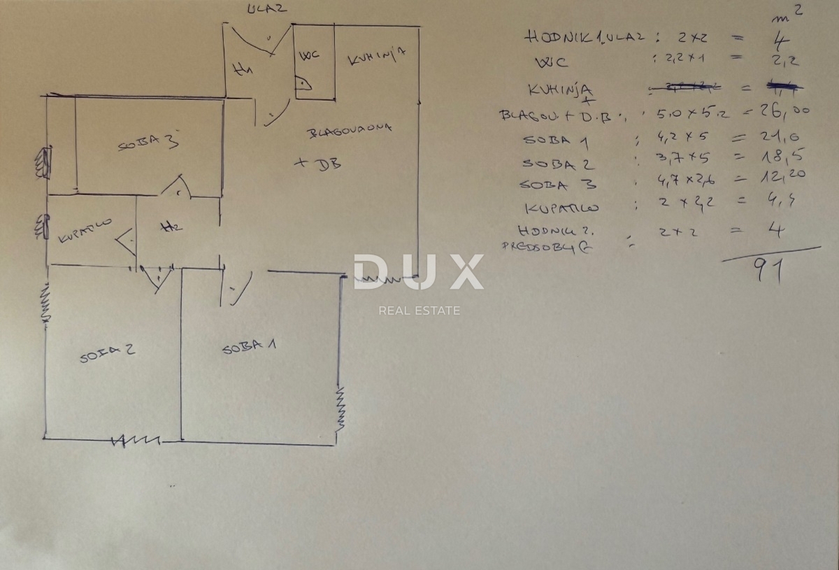RIJEKA, GORNJA VEŽICA - prostorno stanovanje 91 m2 s pogledom na morje
