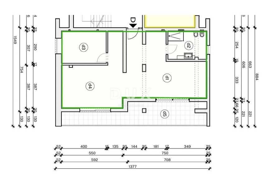 PULA, PJEŠČANA UVALA - vrhunsko opremljen apartma s teraso le 150 metrov od morja, parkirišče