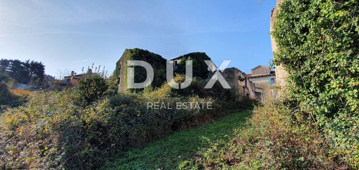 ISTRA, MOMJAN – Privlačno zemljišče z razgledom in kamnitimi stavbami