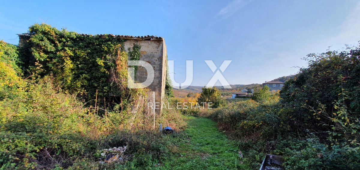 ISTRA, MOMJAN – Privlačno zemljišče z razgledom in kamnitimi stavbami