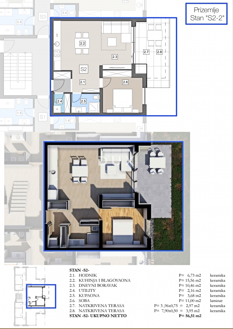 ISTRA, LABIN - Stanovanje v pritličju novogradnje