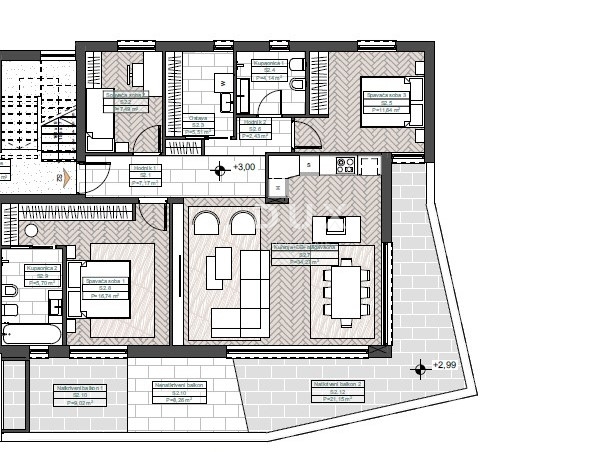 OPATIJA, IČIĆI - luksuzno stanovanje s teraso 100m od morja in znanega letovišča Marriott