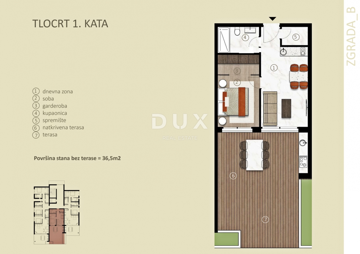 Stanovanje Novigrad, 64,07m2