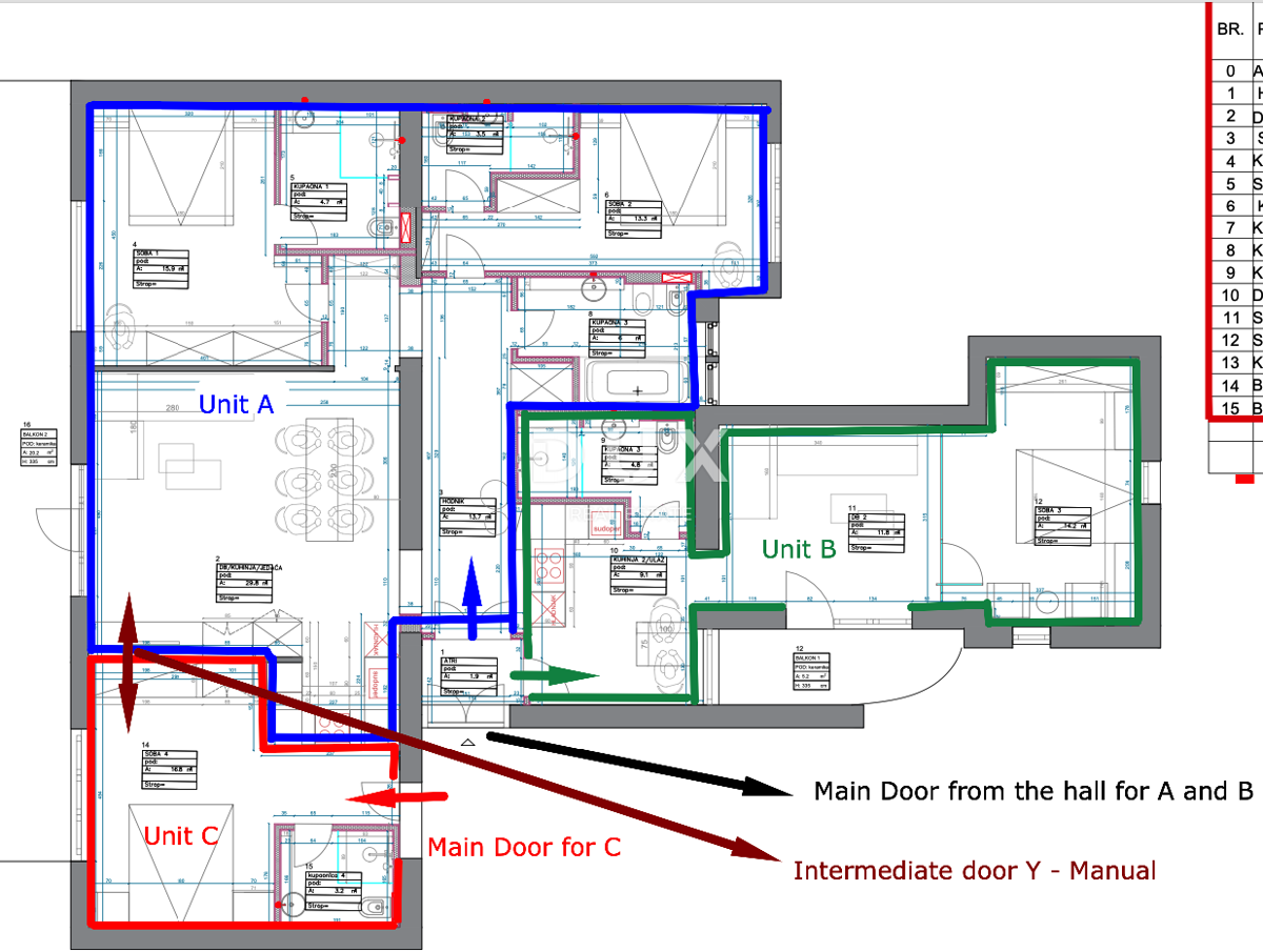 RIJEKA, CENTER - Vrhunsko opremljena nepremičnina s tremi ločenimi enotami in pogledom na celoten Kvarner
