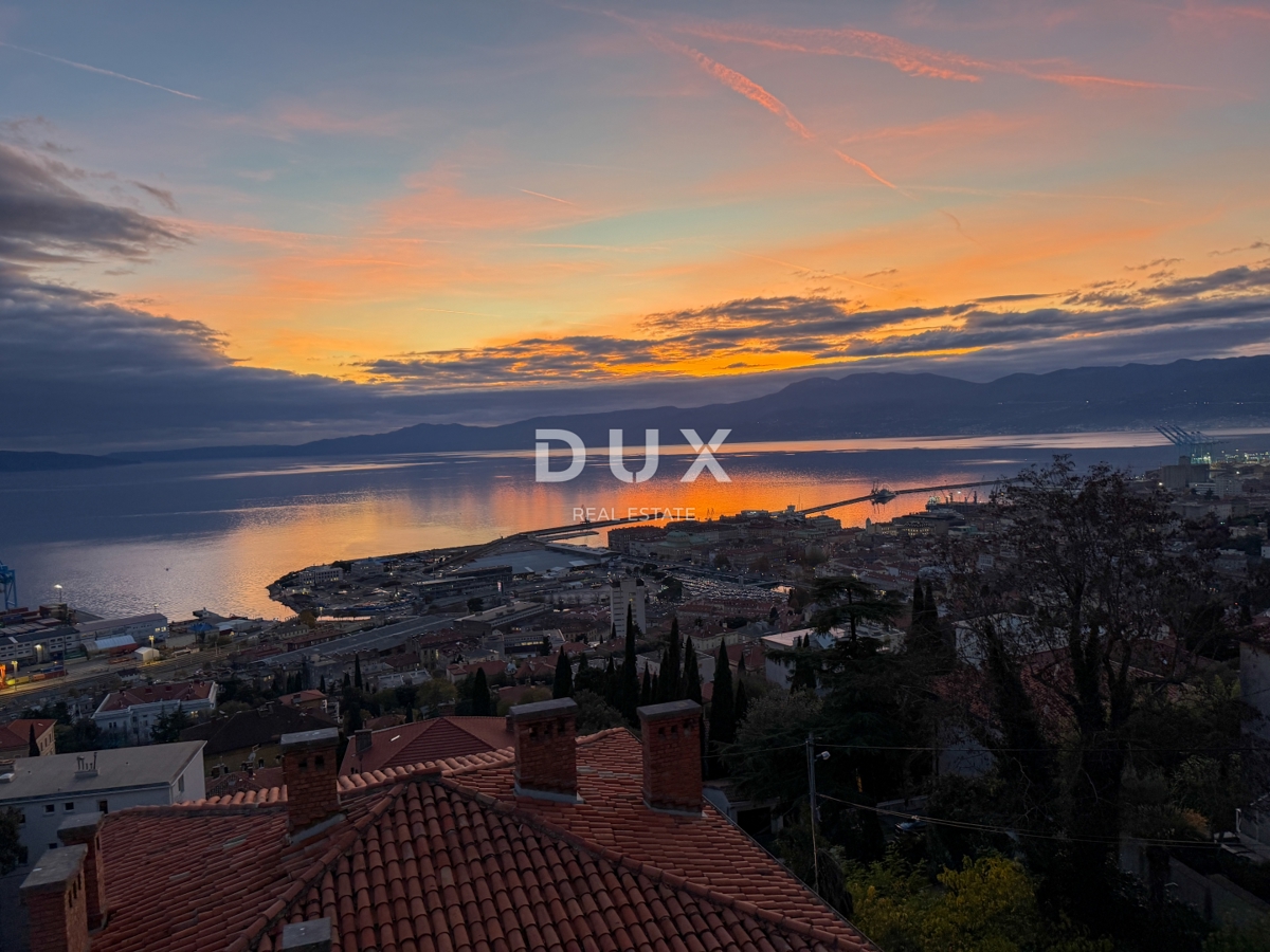 RIJEKA, TRSAT - nadstropje zasebne hiše s čudovitim pogledom na morje, odlična lokacija nad središčem Reke