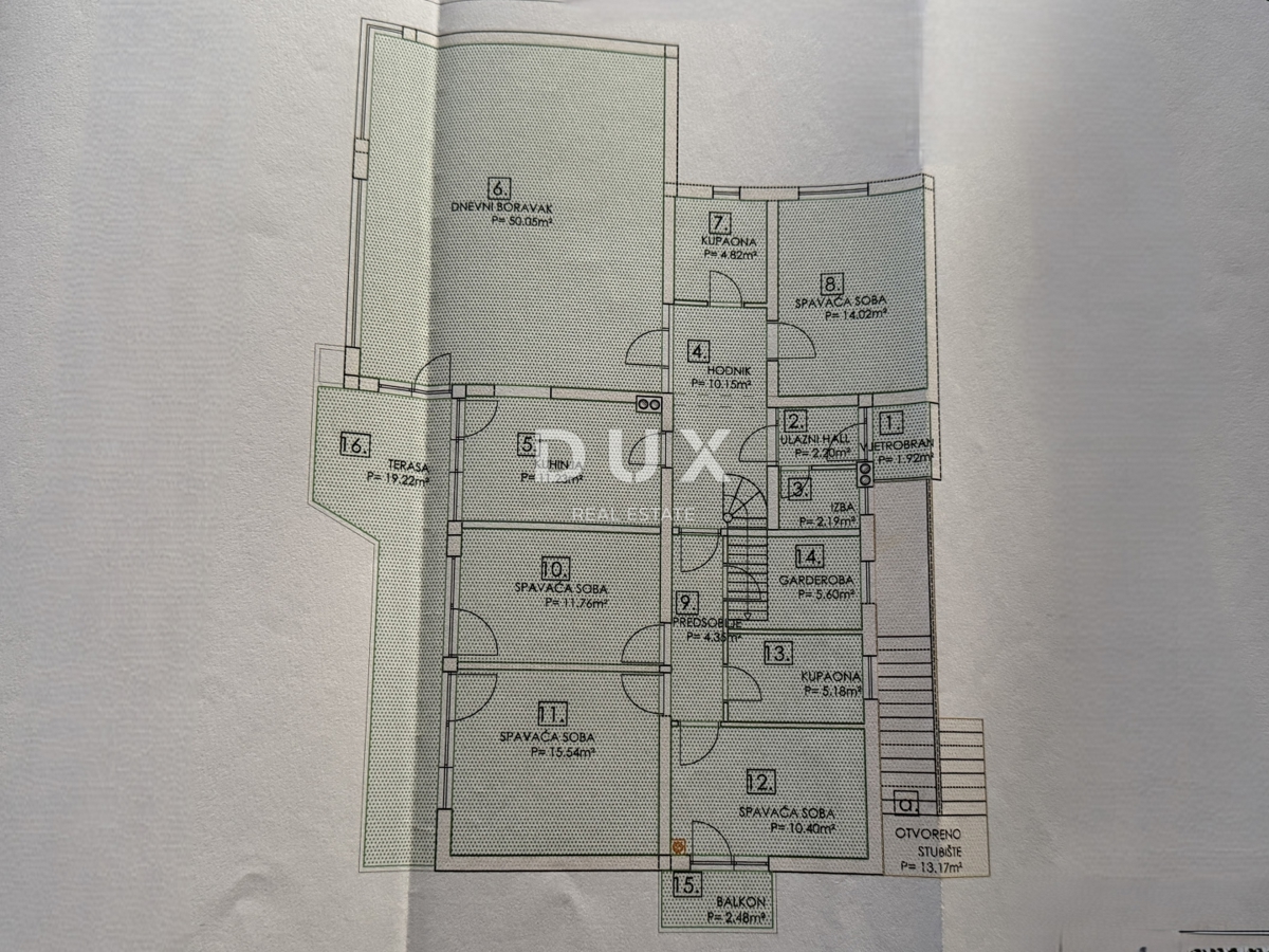 RIJEKA, TRSAT - nadstropje zasebne hiše s čudovitim pogledom na morje, odlična lokacija nad središčem Reke