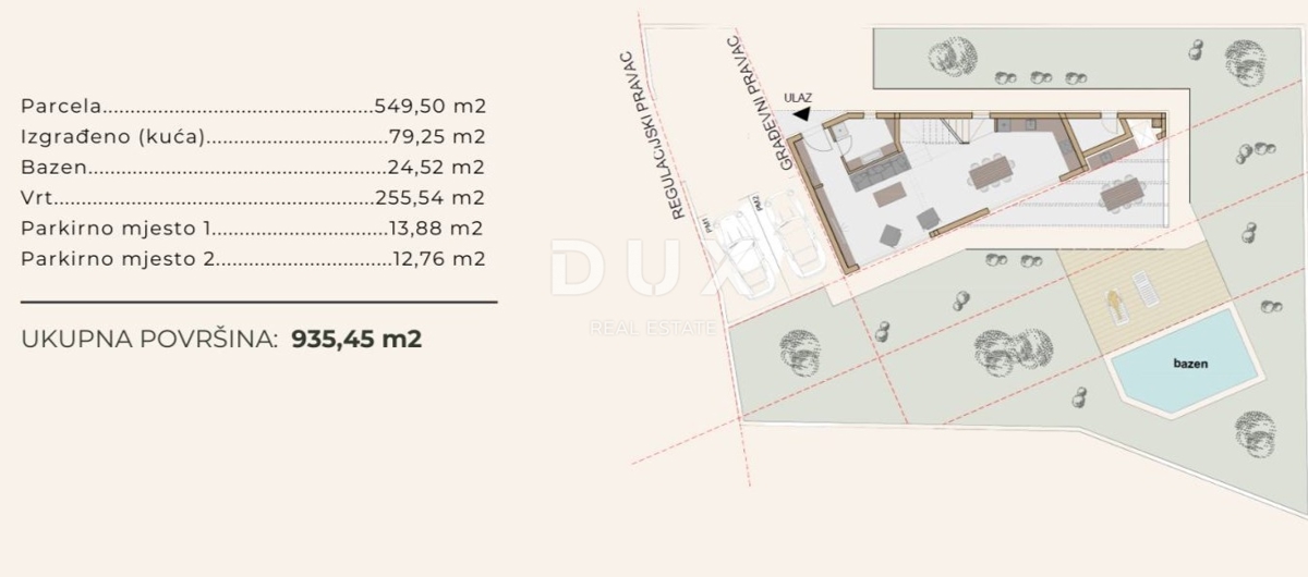 ISTRA, LABIN - Zemljišče z glavnim projektom