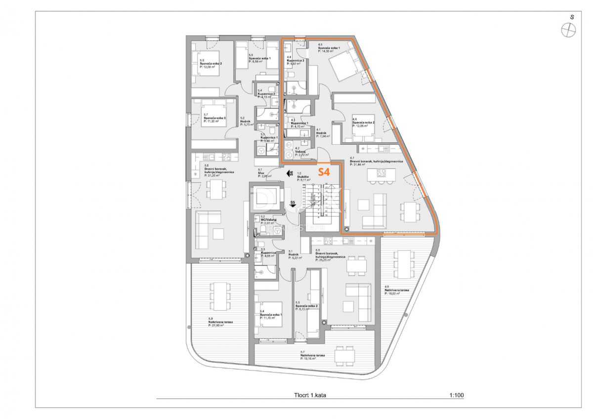 Stanovanje Vodice, 81,44m2