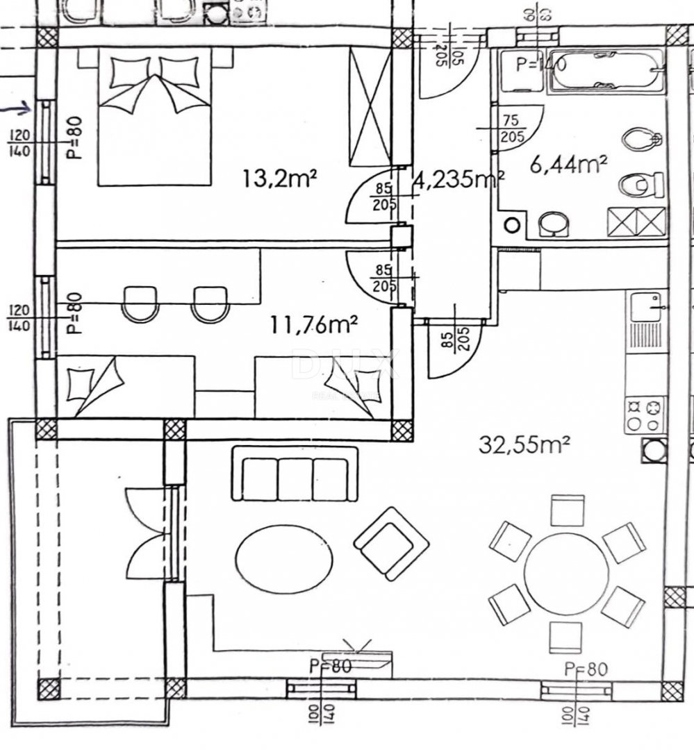 Stanovanje Dražice, Jelenje, 77,02m2