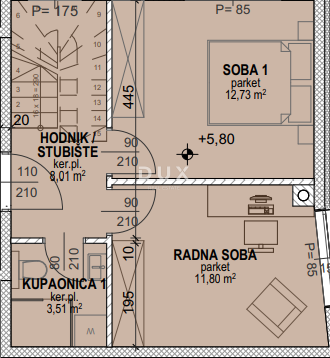 Stanovanje Povljana, 73,40m2