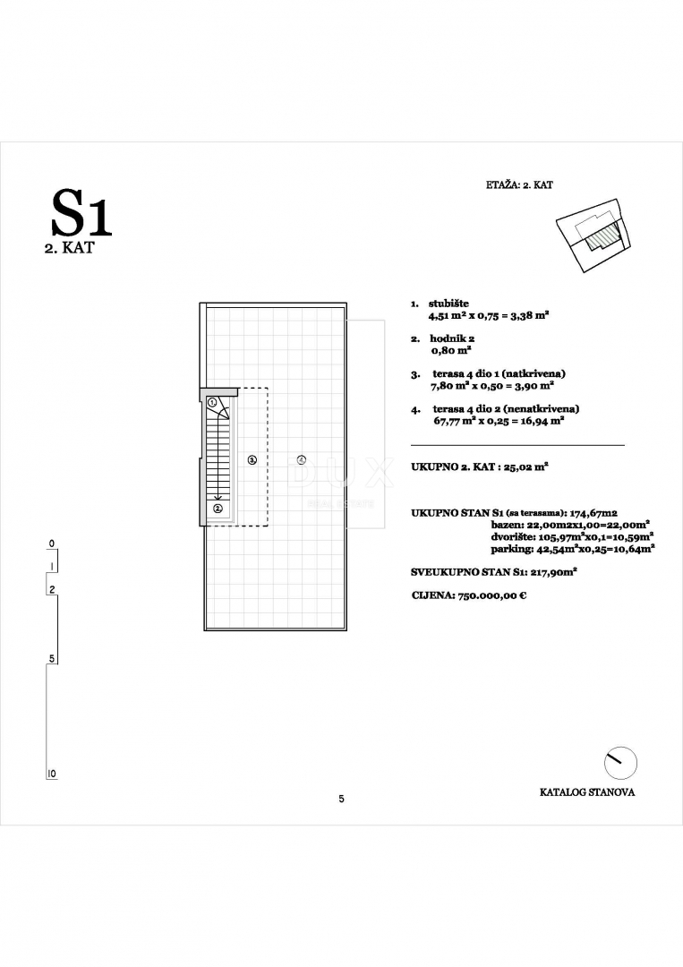 ŠIBENIK, VODICE - DVOJNI HIŠA z bazenom, strešno teraso in pogledom na morje