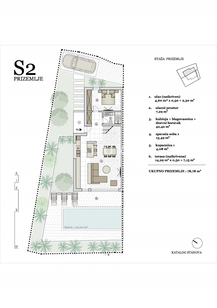 ŠIBENIK, VODICE - DVOJNI HIŠA z bazenom, strešno teraso in pogledom na morje