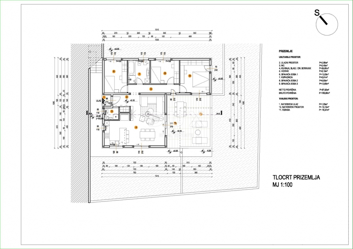 Hiša Bilice, Šibenik - Okolica, 142m2