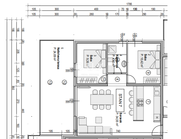 OTOK PAG, POVLJANA - PRILOŽNOST! Novozgrajeno stanovanje ob morju!