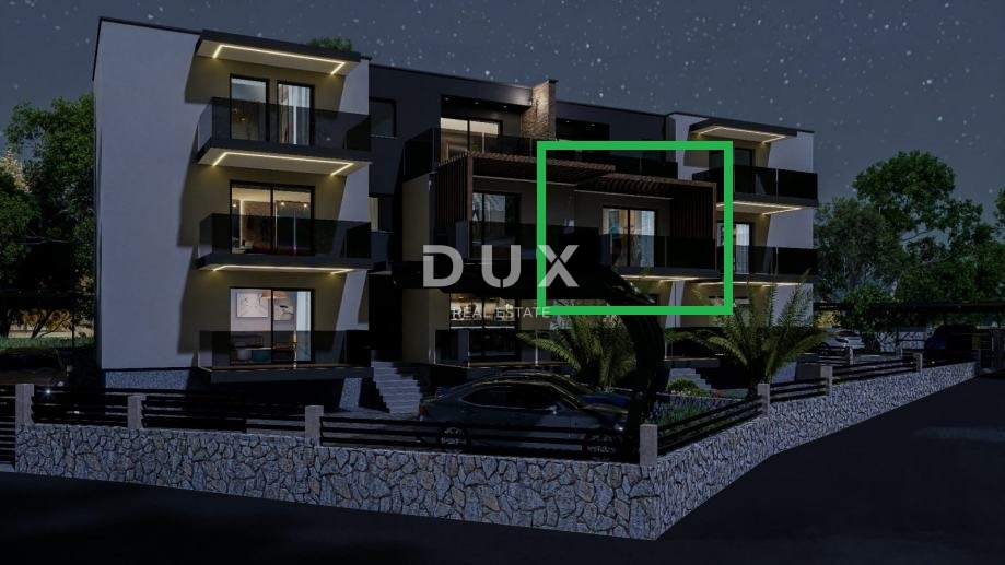 RIJEKA, PEHLIN, PODMURVICE - stanovanje 62,85 m2 v novogradnji s pogledom na morje, dnevna soba + 2 spalnici, pritličje - STANOVANJE 2D