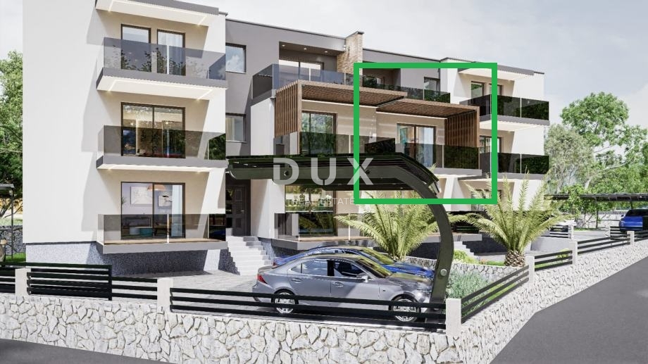 RIJEKA, PEHLIN, PODMURVICE - stanovanje 62,85 m2 v novogradnji s pogledom na morje, dnevna soba + 2 spalnici, pritličje - STANOVANJE 2D