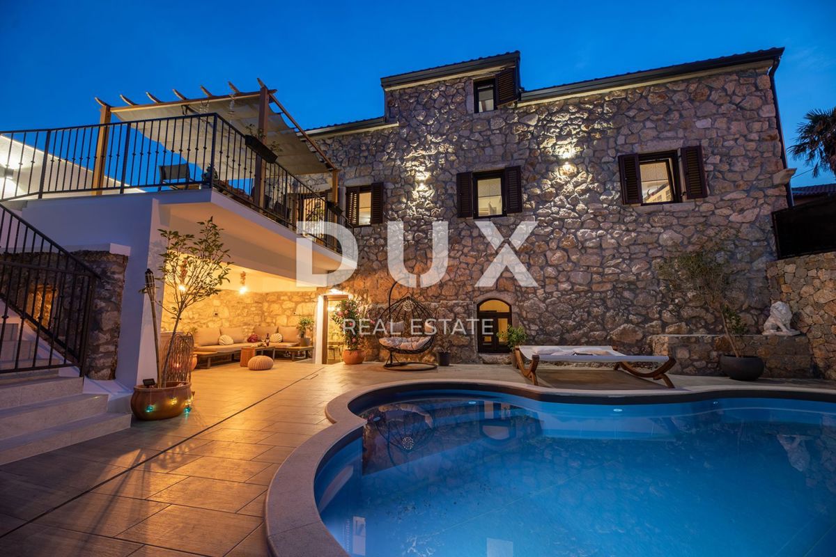 Otok Krk - Luksuzna kamnita vila z bazenom