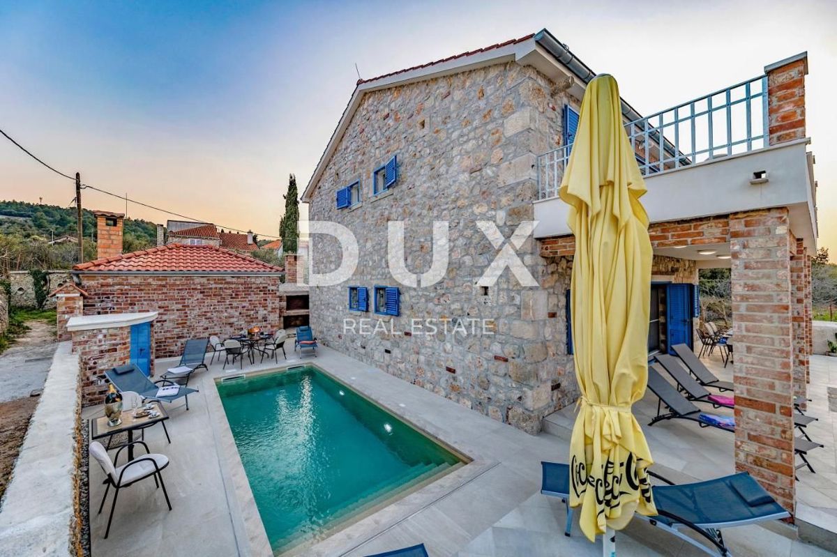 OTOK PAŠMAN, ŽDRELAC - Luksuzna kamnita vila z bazenom ob morju