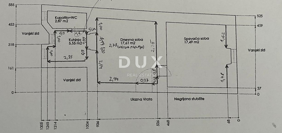 Stanovanje Centar, Pula, 41m2