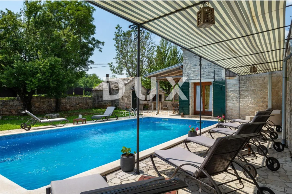 ISTRA, ŽMINJ (OKOLICA) - Impresivna istrska kamnita hiša z bazenom