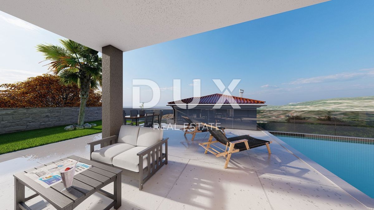 OTOK KRK, VRBNIK - Luksuzni apartma z bazenom