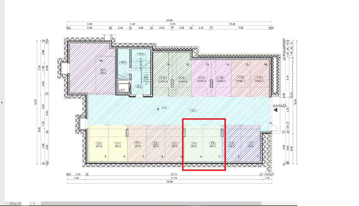 OPATIJA, CENTER - novozgrajeno stanovanje 80,10m2 s panoramskim pogledom na morje + okolica 68,06m2 - STANOVANJE 2